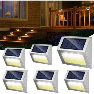 Solarleuchten Für Den Außenbereich Wasserdichte Solar Terrassenleuchten Zaunpfostenbeleuchtung Für Garten, Terrasse, Treppe Und Wand 3 Warmweiße