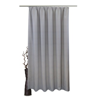 Vorhang nach Maß Brennan, VHG, Kräuselband (1 St), blickdicht, Polyester grau|weiß