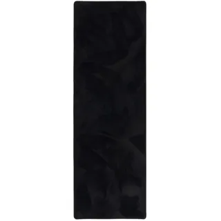 Snapstyle Hochflor Teppichläufer 80 x 200 cm Schwarz