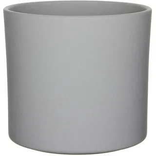 MICA Decorations Blumentopf Era Keramik rund grau - 26 x Ø 28 cm - Übertöpf