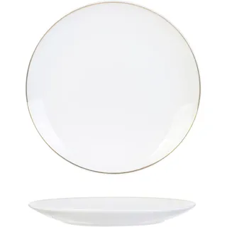 HOME DECO FACTORY Dessertteller Goldrand Porzellan 20 cm | Porzellan, Dessertteller, Goldrand, 20 cm, Tischservice, elegantes Geschirr