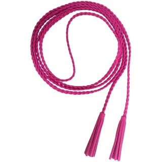 Nanxson Damen Taillengürtel Gewebte Quasten Kettengürtel Leder Dünner Gürtel für Kleid PDW0042 (pink) - XL