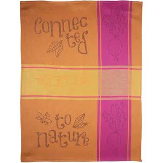 Stuco Geschirrtuch "Veggies", bunt (natur, bunt), B:50cm L:70cm, 50% Baumwolle, 50% Leinen, Geschirrtücher, Geschirrtuch, Jacquardgewebe