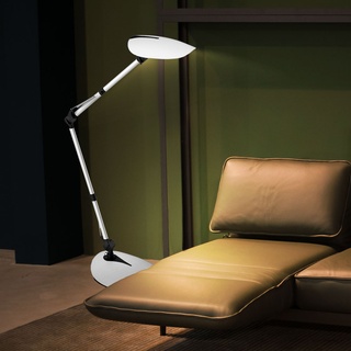 Tischleuchte Tischlampe Schlafzimmer LED Leselampe mit verstellbaren Gelenken, Metall Glas, 9 W 650lm warmweiß, HxB 79x22 cm Wofi 8618.01.06.7000