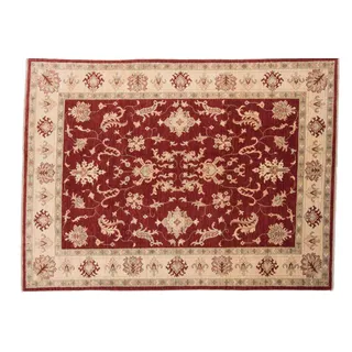 RUG PRINCE Afghan Chobi Ziegler Teppich Handgeknüpft 150x200 Rot Orientalisch