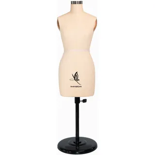 lavandeform 1/2 Schneiderpuppe weiblich, zum Nähen Miniatur, (es handelt Sich Nicht um Erwachsenengröße. ),Es können Nadeln in die Schneiderpuppe halbe Größe gestochen Werden. (Beige)