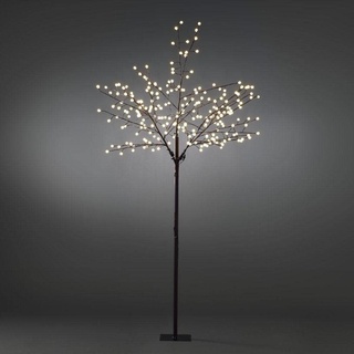Konstsmide 3385-600 LED Dekoration "Lichterbaum 2,5m", braun / für Außen (IP44) / 24V Außentrafo / 240 warm weiße Dioden / braunes Kabel, 2,5 m