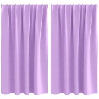 vidaXL Verdunkelungs-Vorhang Ösen 140 x 140 cm Lila 2 St.