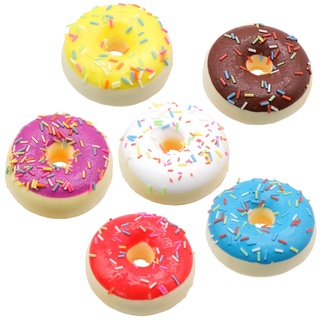 6 Stück Donuts Realistische, Künstliche Kuchen Fake Donuts Modell, Fotografie Requisiten Dekoration für Kinderküche Zubehör Kaufladen Zubehör