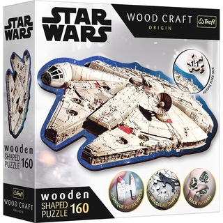 Trefl 20189 Woodcraft Star Wars Konturenpuzzle aus Holz, Mehrfarbig