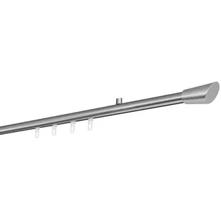 ONDECO Vorhangstange Rag 1-läufig Ø 20 mm 260 cm Edelstahl-Optik