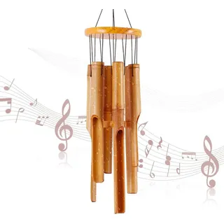 FOUORTUNATE-BEE Windspiel 32 Zoll Bambus-Windspiel für Garten, Terrasse & Zuhause (1 St), Windspiel für Innen- und Außenbereich, dekorativ & vielseitig