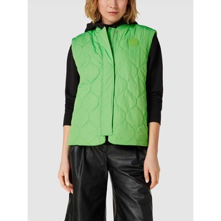 Steppweste mit Label-Patch Modell 'QUILTED BOMBER VEST', Gruen, XS