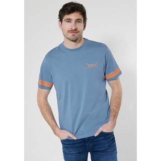 STREET ONE MEN T-Shirt im College-Look blau XXXL (58)