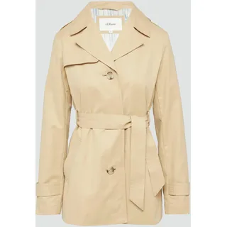 S.Oliver Kurzer Trench mit Gürtel Sandstein 40