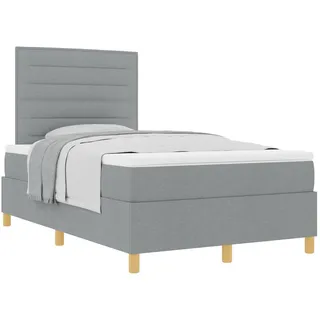 vidaXL Boxspringbett 120 x 190 cm Hellgrau