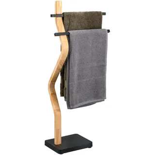 ELUNO Stand-Handtuchhalter freistehend Schwarz