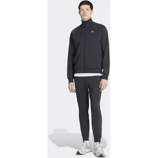Trainingsanzug ADIDAS ORIGINALS "TECH ESS TS", Herren, Gr. L, night grau, Obermaterial: 100% Polyester, Sportanzüge Trainingsanzug, zweiteiliges Set, für Erwachsene, aus Polyester