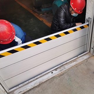 Garagentor dichtung hochwasserschutz barriere 60cm Groß Schwerlast Hochwasserschutz, 65 75 85 95 110 130 140 150 160 170 cm Breit Wiederverwendbare Hochwassersperre, Aluminiumschild mit Reflektierende