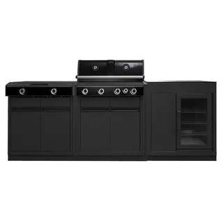 Outdoorchef HEAT Outdoor Küche 3-teilig: X-415/245 + Caso BBQ Cooler - mit Arbeitsplatte aus Granit