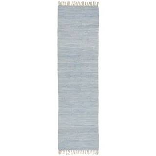 IB Laursen Stilvoller Bodenläufer aus Baumwolle, 250 x 60 cm, Hellblau