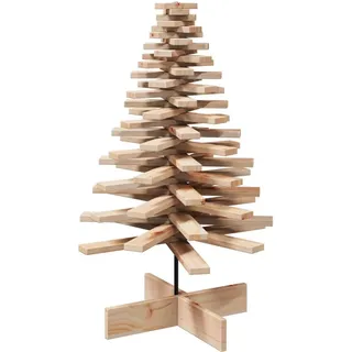 vidaXL Weihnachtsbaum Holz zum Schmücken beige 100 cm