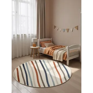 HANSE HOME Linnea Kinderteppich Ø 160 cm Creme Multifarben