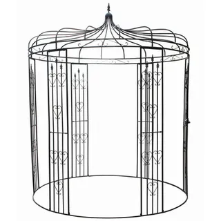 Dehner Rosenbogen Pavillon Heart 271 x 232 x 232 cm Schwarz