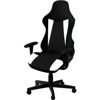 Tufkiss Gaming Stuhl Bezug Kratzfest 4 Stück Stretch Gamingstuhl-Bezüge Sessel Überzug Bürostuhl Drehstuhl Bezug Mit Armlehnen Stuhlhussen Für Gamer(no Stuhl)(Black)