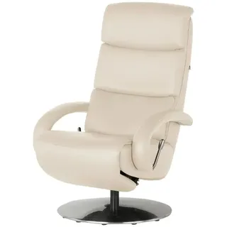 Hukla Ledersessel  Florian , creme , Maße (cm): B: 73 H: 115 T: 91.0