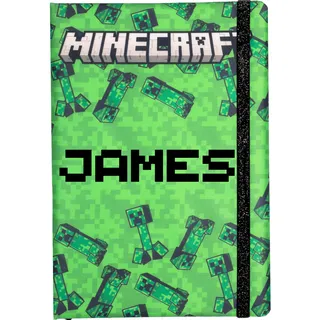 Minecraft - Journal Notizbuch - Personalisiertes Notizbuch für Jungen - Füge deinen Namen hinzu Notizbuch - 96 Seiten - Individuelles Geschenk - Grün