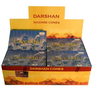Räucherkegel Lavender 120 incense cones Duft Lavendel 12 Schachteln mit Halter Wohnaccessoire Raumduft