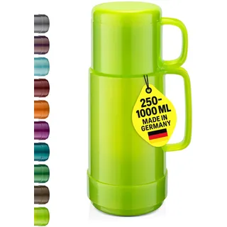 ROTPUNKT Isolierflasche 0,25 L mit integriertem Becher - Hochwertige Isolierkanne Made in Germany I Bis zu 24 h heiß & 36 h kalt (Andreas 80, Shiny Pear)