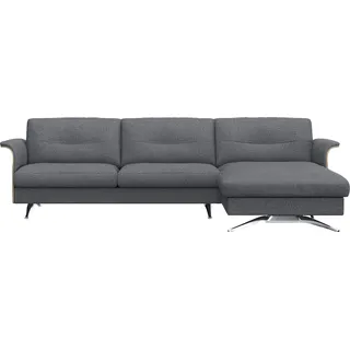 flexlux Ecksofa FLEXLUX "Glow bequem und komfortabel durch hochwertigen Sitzaufbau, L-Form", blau (navy blau), B:273cm H:81cm T:158cm, 62% Polyester/17%Baumwolle/14%Viscose/7%Leinen, Sofas, Ecksofa, Modernes skandinavisches Design