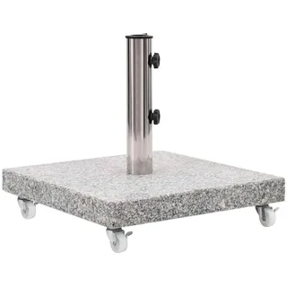 vidaXL Schirmständer Granit 30 kg Quadrat Grau