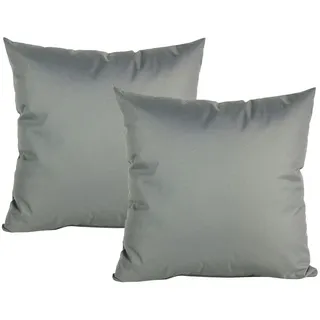 JACK Dekokissen JACK 2x 50x50cm Outdoor Lounge Kissen inkl. XXL Füllung Sitzkissen, starke Füllung, Robust, Strapazierfähig, Wasserabweisend, Innen&Außen grau