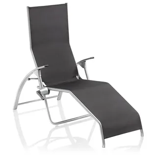 Kettler Tampa Bäderliege Saunaliege 1710-9400 Silber / Charcoal - Silber/Grau