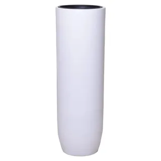 Vivanno Bodenvase SOLERIO Fiberglas 100x33 cm Weiß Matt