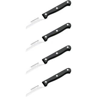 JUSTINUS Schälmesser 4er Set KÜCHENCHEF, L 18 cm - Edelstahl - Bakelitgriff - 4er Set