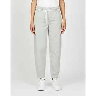 5-Pocket-Jeans GANG "94VIA JOGGER", Damen, Gr. 34, N-Gr, grün (frosty grün), Denim/Jeans, Obermaterial: 82% Baumwolle, 15% Polyester, 3% Elasthan, unifarben, casual, lässig geschnitten, Jeans, mit Kordel-Gürtel und O-Shape