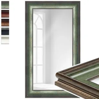 WANDStyle großer Spiegel Grün, Barock Spiegel, großer Wandspiegel Vintage 40x70 cm, Hängespiegel groß, Badspiegel Kunststoff, Flurspiegel Wand, Standspiegel, Mirror H235 - Made in Germany