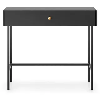 Selsey Schminktisch, Schwarz, Metall, 1 Schubladen, Rechteckig, 93.2x79x39 cm, Wohnzimmer, Wohnzimmertische, Konsolentische