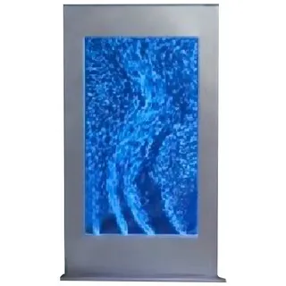Xlmoebel Zimmerbrunnen LED Wasserwand mit Wasserblasen-Effekt für entspannende Atmosphäre, (Water Wall), Hergestellt in Europa weiß