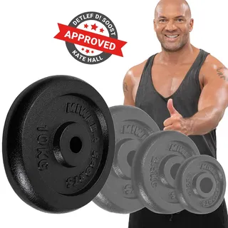 MIWEBA Hantelscheiben-Set Gusseisen HSG100 2x 10 kg
