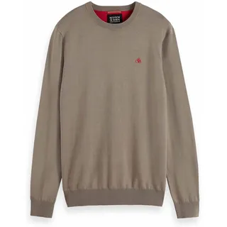SCOTCH&SODA Herren Pullover - Essential Viscose Sweater, Viskose Pullover, einfarbig Hellbraun / XL