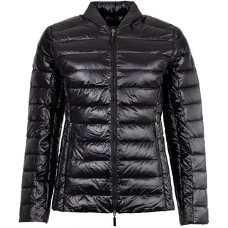AX ARMANI EXCHANGE Damen Daunenjacke - Steppjacke, Reißverschluss, Kapuze im Kragen Schwarz L