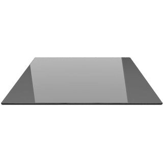 Rechteck 100x120cm Glas schwarz - Funkenschutzplatte Kaminbodenplatte Glasplatte f. Kaminofen (Schwarz RE100x120cm - mit Silikon-Dichtung)