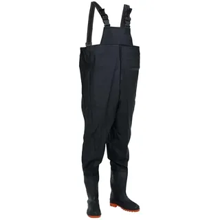 vidaXL Wathose mit Stiefeln Schwarz Größe 45