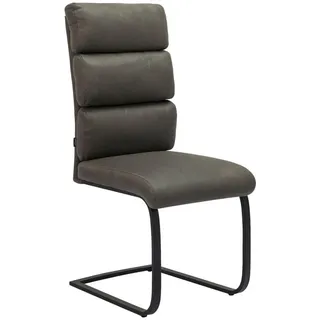 Novel Schwingstuhl, Grau, Schwarz, Metall, Textil, U-Form, 47x106x63 cm, Esszimmer, Stühle, Esszimmerstühle, Schwingstühle