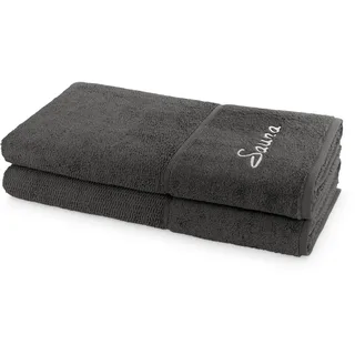 Möve Frottana Saunatuch 80 x 200 cm grau 2 St.